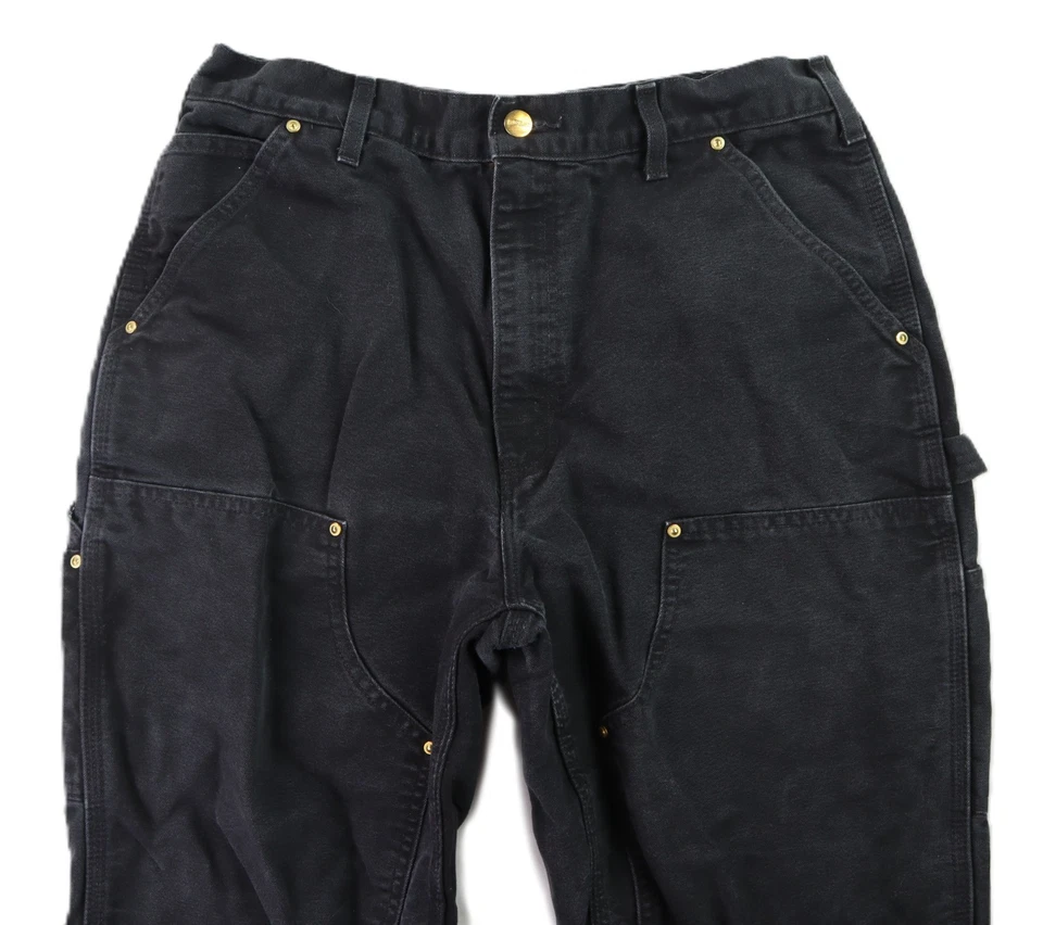 CARHARTT B01 USA Men's 31 x 34 Black Duck Double Knee Work Utility Pants - Image 4 of 4