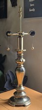 Vintage Brass Ornate Double Socket Table Lamp...