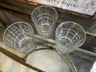 3 PC Cut Etched CRYSTAL LOWBALL Old-Fashioned CLEAR GLASS 12oz SET — photo 4