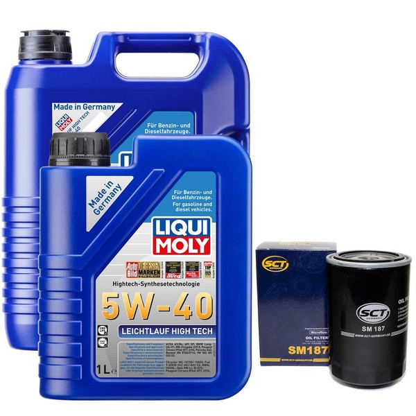 MotoröL Set High Tech 5W-40 Liqui Moly 6 Liter + ÖLfilter FüR Citroen XM Xantia-image