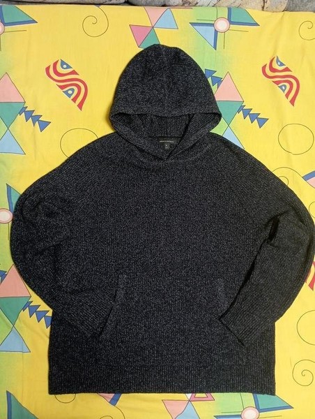 Men Banana Republic Sweater Grey Cotton 42 / XL /