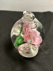 Dynasty Gallery Art Glass Blown Teapot Paperweight Pink Rose — photo 4