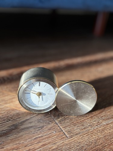 Antike Tiffany & Co. Reiseuhr mit Wecker - Stahl Quarz Swiss - Bild 4 von 14