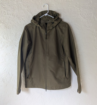 Everlane ReNew Hooded Zip Lightweight Jacket Olive S Unisex Adults