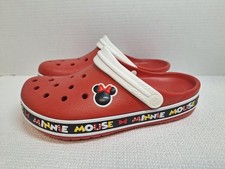 Disney Parks X Crocs Croc Band Minnie Mouse Red Clog Shoes Women 8 Men 6