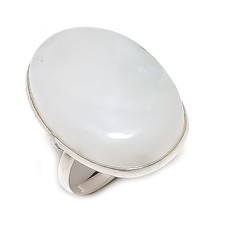 Rainbow Moonstone Gemstone 925 Sterling Silver Jewelry Ring Size 7 U964