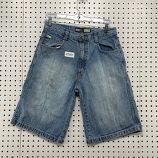 Vintage Southpole Denim Shorts Youth 20 Blue Y2K 28x11.5 Baggy Light Wash