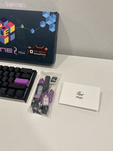 Ducky One 2 Mini RGB Mechanical Keyboard - Black & Purple + Extra Keycaps - Picture 3 of 8