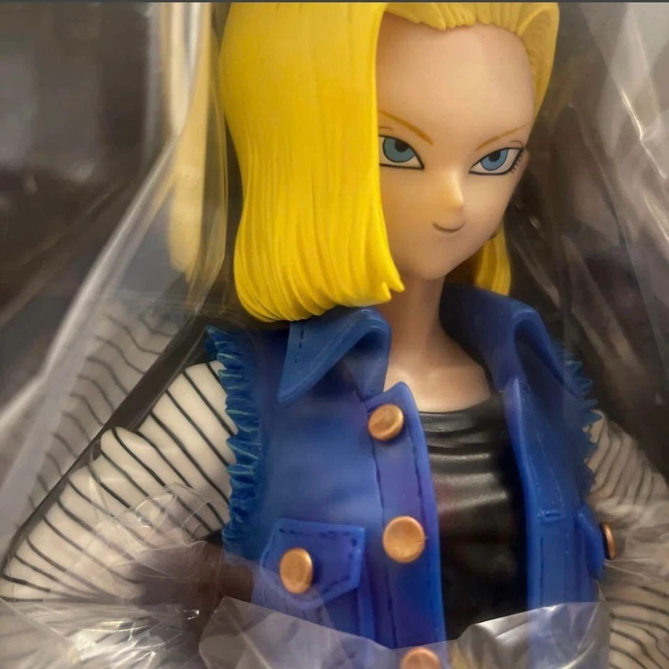 Boneco de vinil macio Android 18 Dragon Ball Z Gigantic Series da Plex Japan - Imagem 3 de 4
