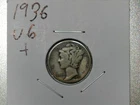 1936-D Mercury Dime VG Very Good 90% Silver LOW SHIPPING
