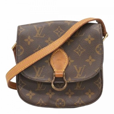 6ed3626 Louis Vuitton Shoulder Bag Monogram Mini Sac Plat M51244 Brown Used Ladi