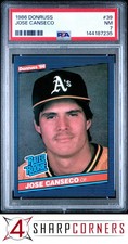 1986 DONRUSS #39 JOSE CANSECO RC RATED ROOKIE ATHLETICS PSA 7