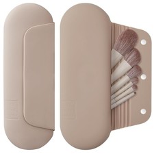 Soft Silicone Makeup Brush Holder Large Travel Portable Cosmetic Bag