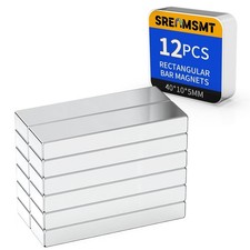 Powerful Neodymium Bar Magnets, 12 Pack Rare Earth Heavy 40x10x5mm