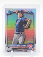 KALEB WING 2025 BOWMAN CHROME REFRACTOR 1ST ROOKIE #BDC-131 CUBS Q0208