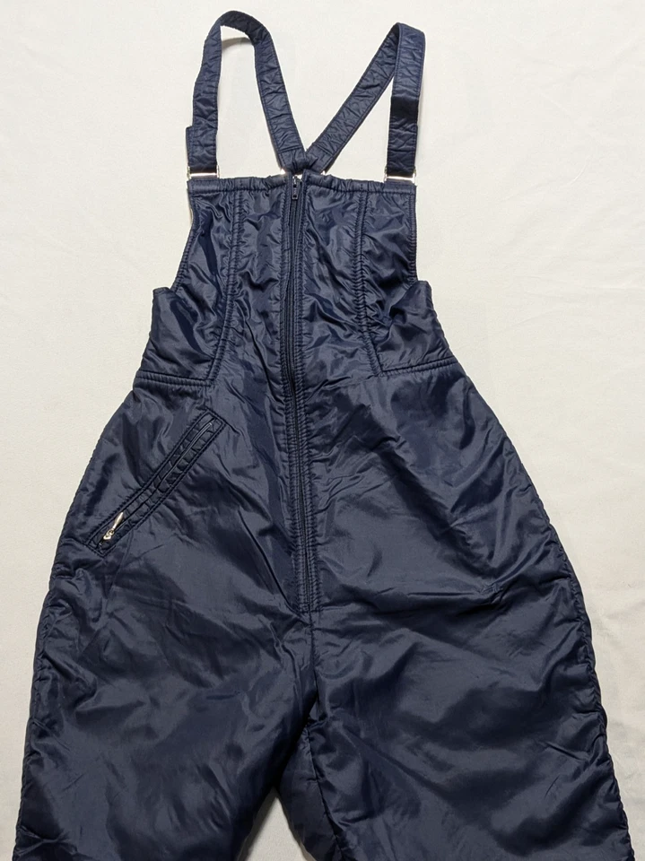 Babero de esquí Roffe años 70 de colección - Mujer talla 8 nailon azul LD Bess hecho en EE. UU. Foto 3 de 4