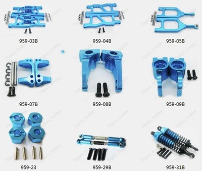 Aluminum Upgrade parts For 1:12 WLtoys L969 L979 L202 L212 L222 K959 L959 Blue