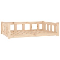 Hundebett 105,5X75,5X28 Cm Massivholz Kiefer