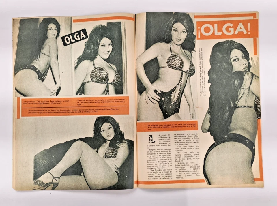 VEDETES Y DEPORTES, MEXICAN MAGAZINE No 154 JUL 1979, OLGA BREESKING, +18 ADULT - Image 3 of 4