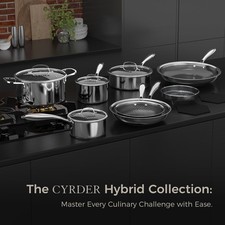 14-Piece Nonstick Hybrid Hex Cookware Set - I...