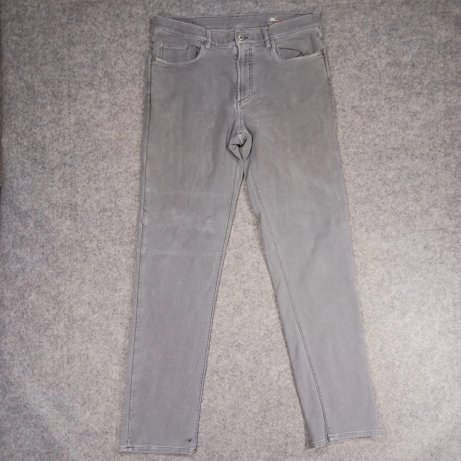 Faherty Pants Mens Size 34x32 Gray Stretch Terry 5 Pocket Comfort Soft Straight