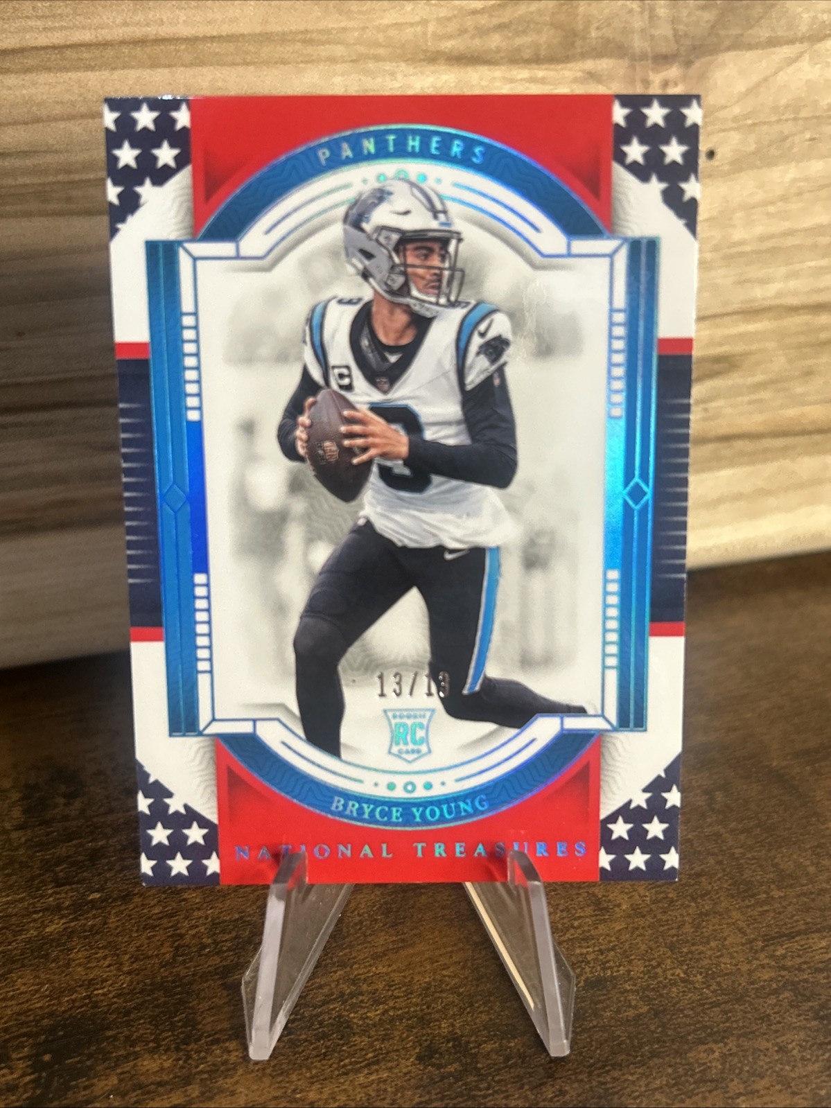 Bryce Young 2023 National Treasures Stars & Stripes #/13 Rookie RC SSP Panthers
