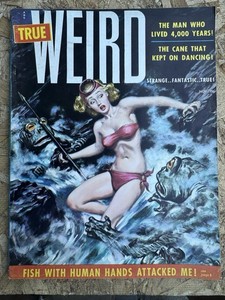 MAG: True Weird #1 11/1955-1st issue-Clarence Doore bikini girl horror cover-...
