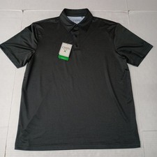 Chaps Golf Polo Shirt Men's M Medium Black Onyx Dri Wear Breathable Stretch
