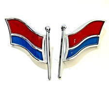 Nos Rare 1954 Plymouth Rear Quarter Panel Fin Flag Emblem Oem Mopar 1542458