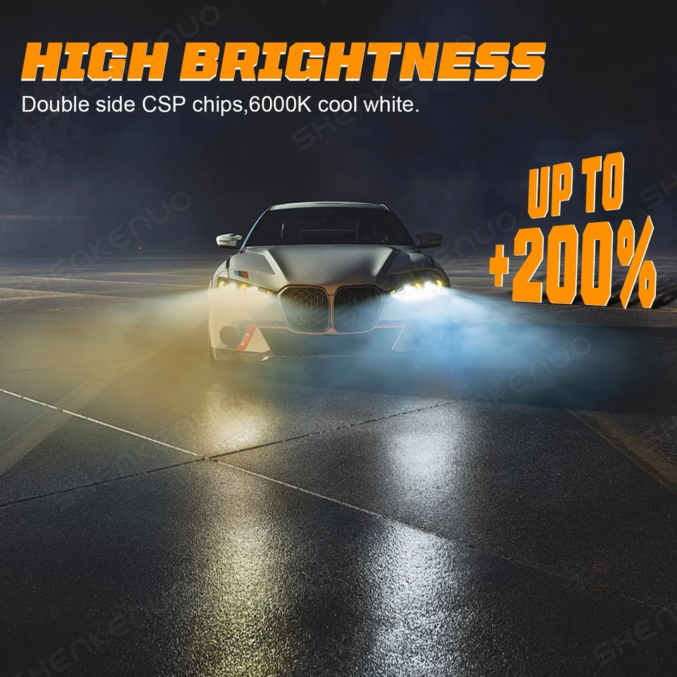 For Mercury Mariner 2005-2011 LED Headlight Hi/Lo Beam+Fog Light Bulbs Combo 4x - Image 3 of 4