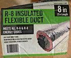 Everbilt 8" x 25' Insulated Flexible Duct R8 Silver Jacket - Free Shipping