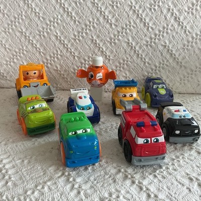 Mega Bloks First Builders  7 Vehicles Cars & Trucks & A Peek A Boo & Bulldozer