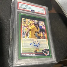 2024 Score TROY FRANKLIN GREEN ROOKIE AUTO PSA 9 OREGON DUCKS/BRONCOS