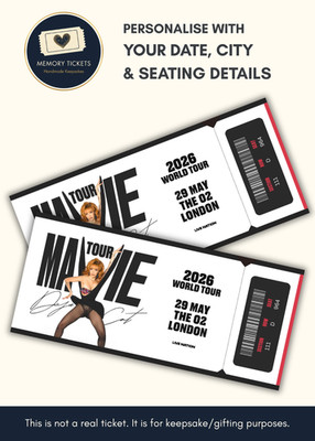 Doja Cat Tour 2026 Mock Ticket Personalised Gift Keepsake