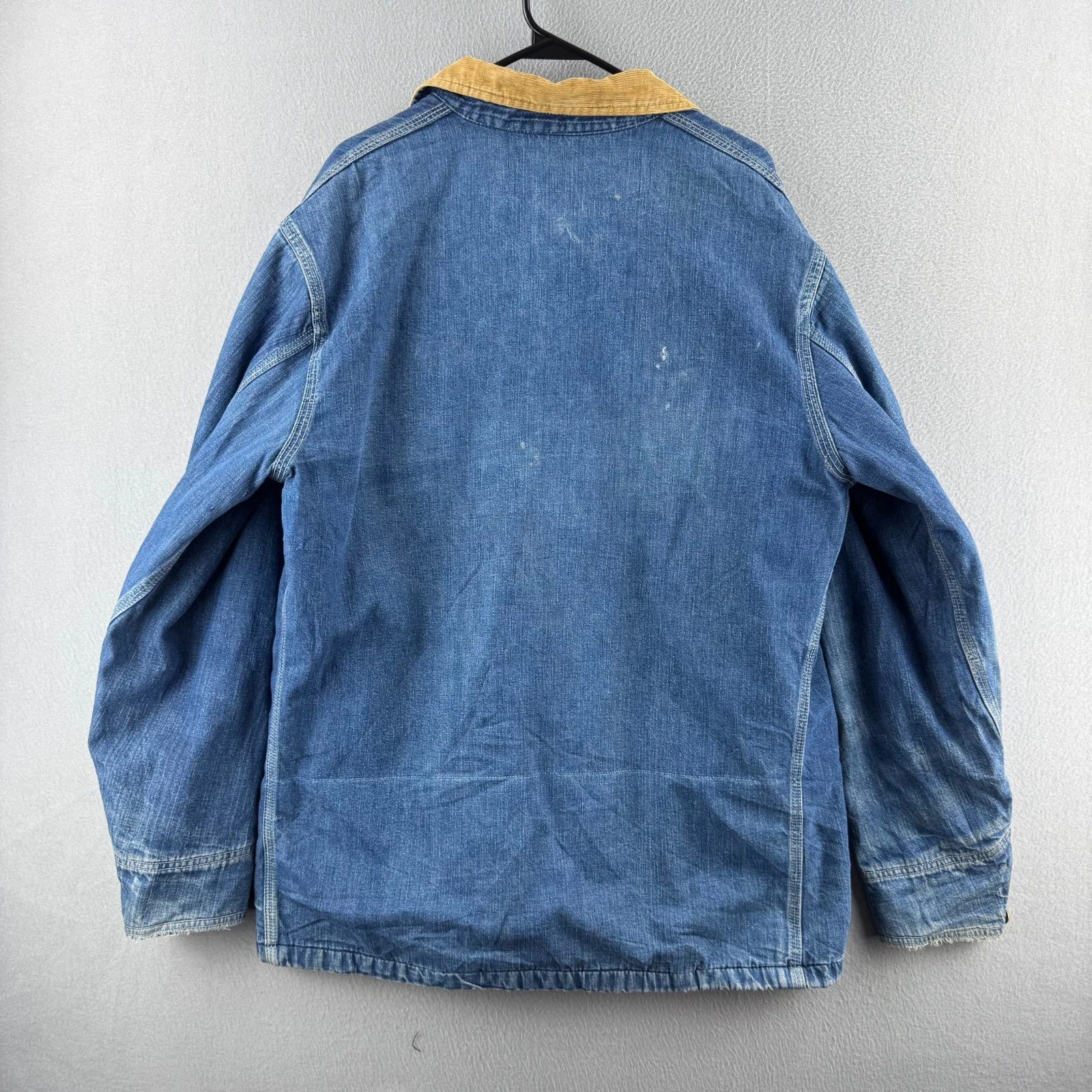 Vintage Lee Jelt Denim Chore Coat Mens 42 Reg  70s Blanket Lined Jacket image 10