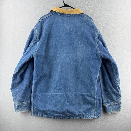 Vintage Lee Jelt Denim Chore Coat Mens 42 Reg  70s Blanket Lined Jacket image 10