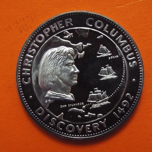 1966 COLUMBUS ERICSON DISCOVERY Proof Sterling Silver .925 Art Round