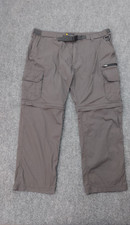 BC Clothing Convertible Pants Shorts Men XXLx30 Gray Zip Off Hiking Outdoor Belt