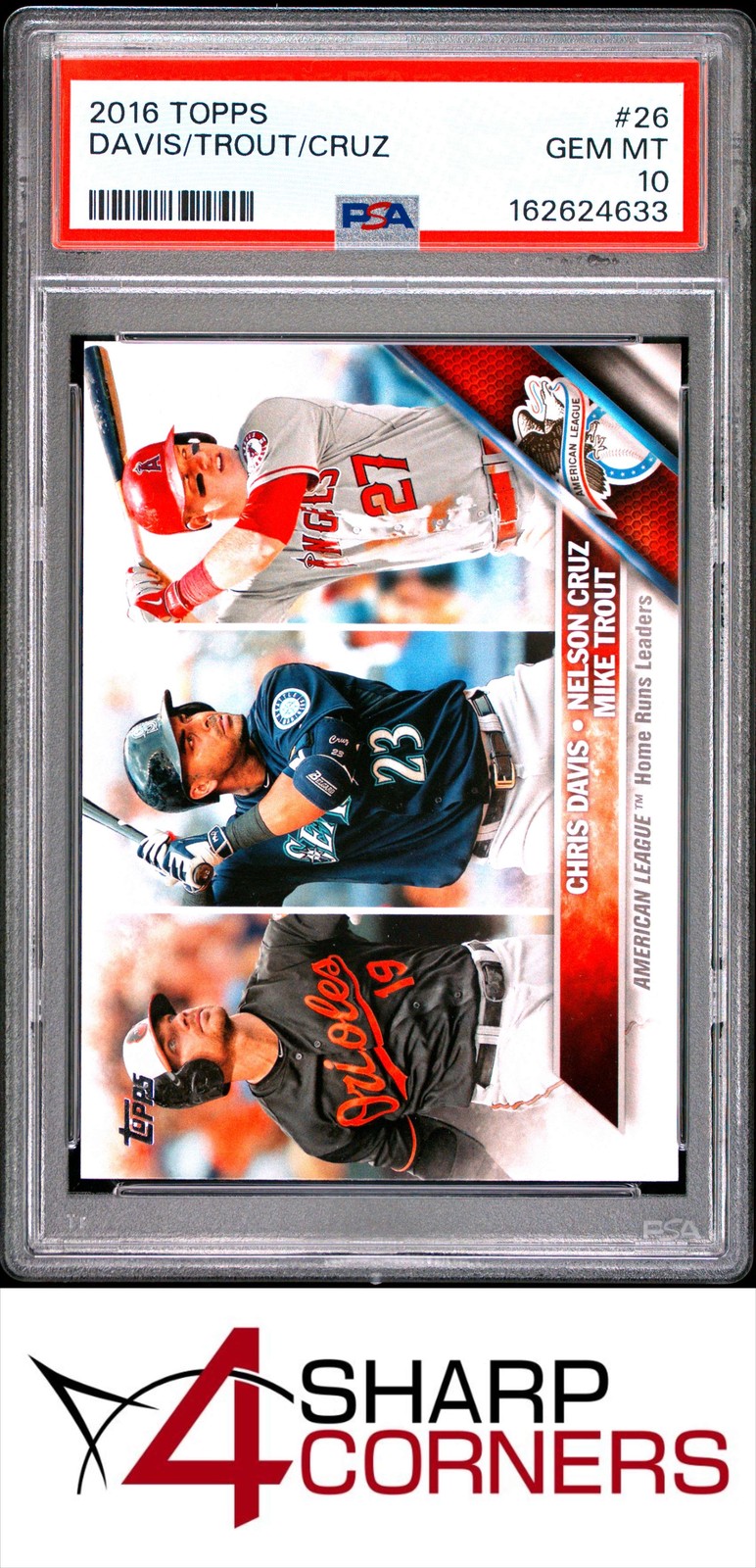 2016 TOPPS #26 MIKE TROUT PSA 10