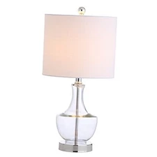  JYL1029A Colette 20" Mini Glass LED Table Lamp, Transitional, 1 Bulb Clear