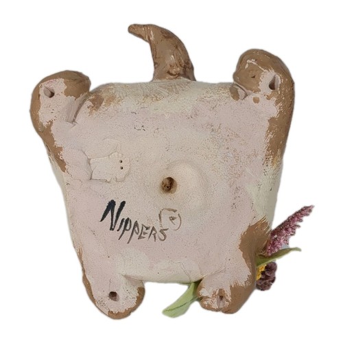 Cat Paperweight Figurine Pottery OOAK Artist Nippers Handmade Beige Brown Point - Picture 7 of 11