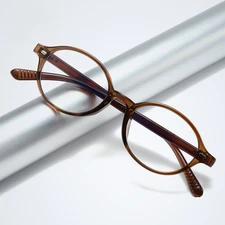 Small Oval Blue Light Blocking Eyeglasses Nerd Fashion Vintage Glasses Women