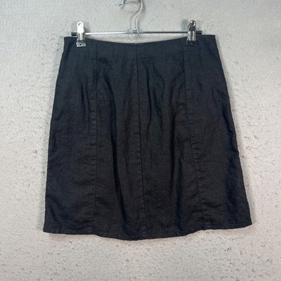 Gap Factory Store Black Linen Pencil Skirt Womens Size 0