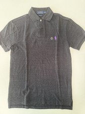 NWT Polo Ralph Lauren Custom Fit Mesh Pony Polo Shirt. Small. Charcoal Grey