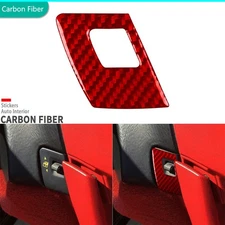 Red Carbon Fiber Co-pilot Side Window Lift Switch Cover For Corvette C4 1991-93