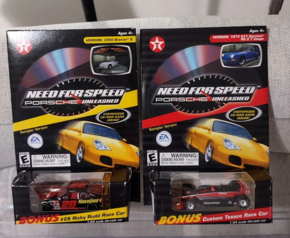 Two Need For Speed Porsche Unleashed  Texaco Havoline Race Car Cd-Rom game. - Image 2 of 3