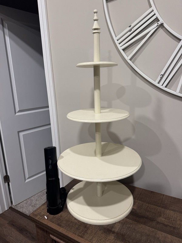 4 Tier Tray Stand Off White 