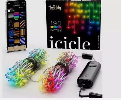 Twinkly 190 Eiszapfen Smart LED Lichter RGB Mehrfarbig App Alexa Innen / Außen