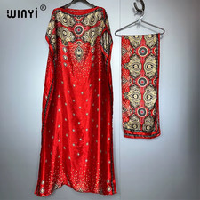 Muslim African Traditional Dress for Woman Abaya Dubai Luxury Kaftan Evening Dre