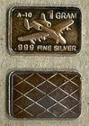 "A-10" .999 SILVER 1 GRAM SILVER BAR INGOT